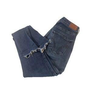Hollister Jeans Size 7L W28 L31 Womens Ultra High Rise Super Skinny Dark‎ Denim